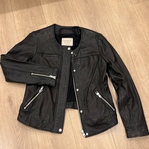 Lucky Brand Black Leather Jacket - Medium